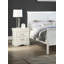 1pc Table de chevet blanche Louis Philippe