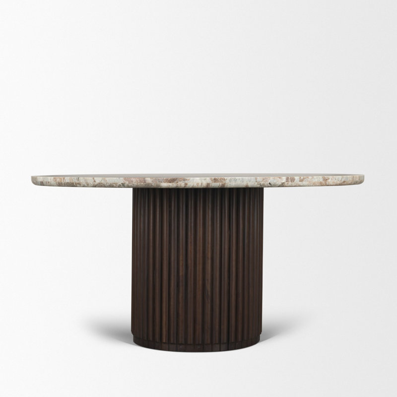 Table de salle à manger 60 po, 30.25"H x 60"L x 60"W, Grey/Brown