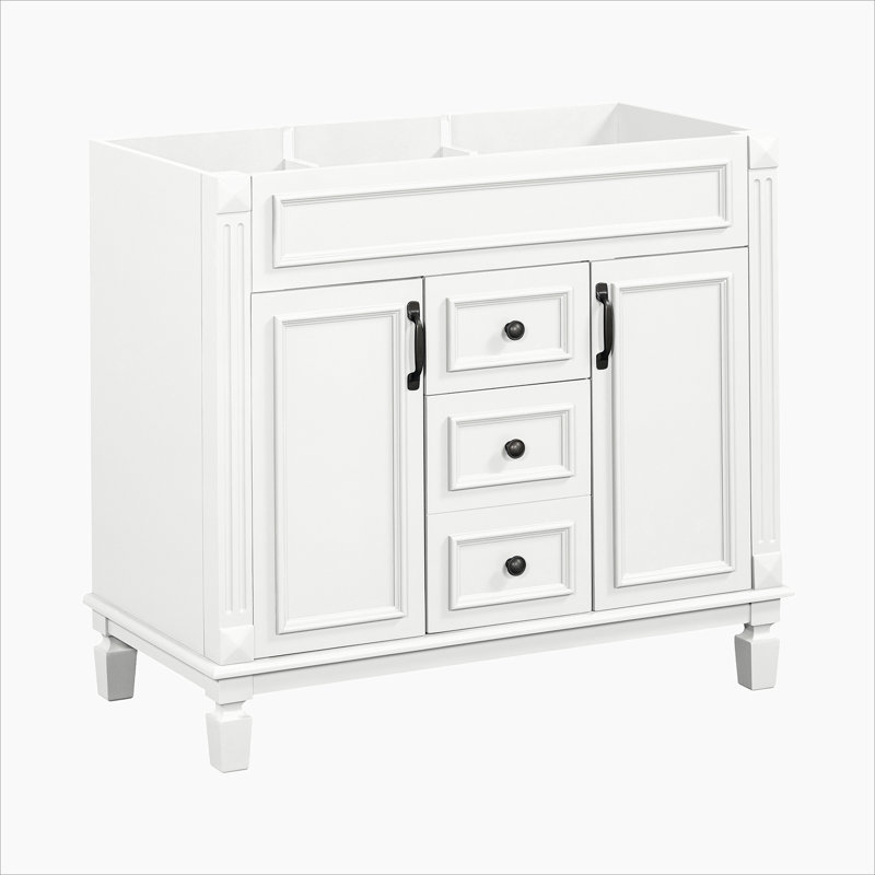 Meuble-lavabo 36 po sans lavabo supérieur, armoire seulement, Blanc