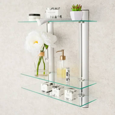 Wayfair Glass Corner Shelves , Glass Shower Shelf Orren Ellis