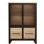 Unité de rangement à 4 portes en fer avec tablette réglable, détails en métal noir, pour les portes d'armoire sophistiquées et les pieds, un bon choix