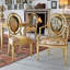 Solid Wood Side Chair in Gold