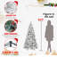 6FT PVC/Pine Needle Blend Flocked Christmas Tree-1760620006