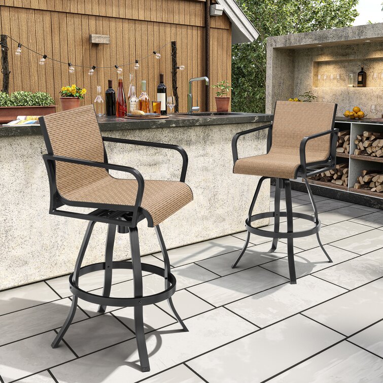 Canora Grey Lisandra Aluminum Outdoor 29.72'' Bar Stool & Reviews | Wayfair