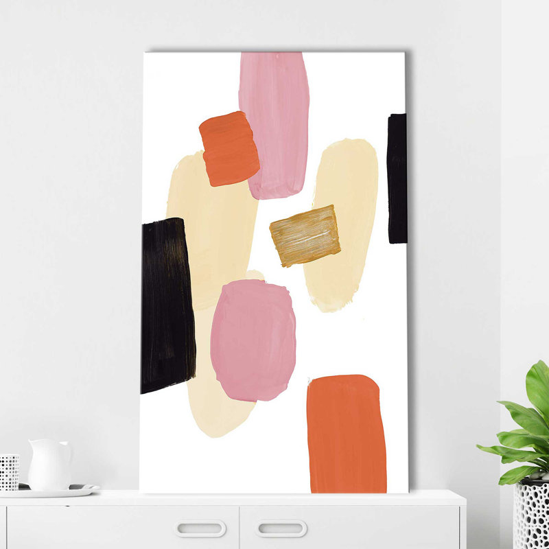 Floating Shapes I par Lanie Loreth - Peinture, Toile tendue, H 60 po x l 36 po x P 1,5 po