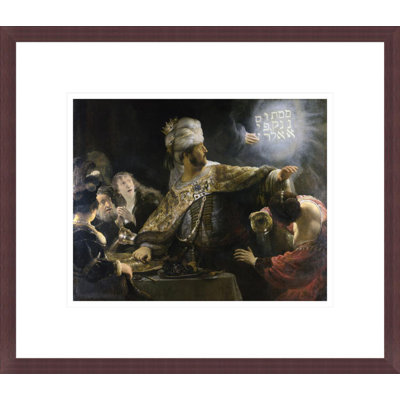 «Belshazzar's Feast» par Rembrandt van Rijn - Estampe numérique encadrée
