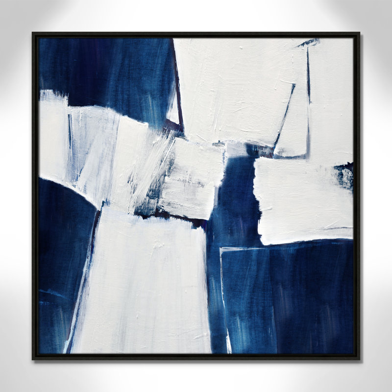 «Blue Midnight Plateau I» par Judith Shapiro, Espresso, H 31,5 po x l 31,5 po