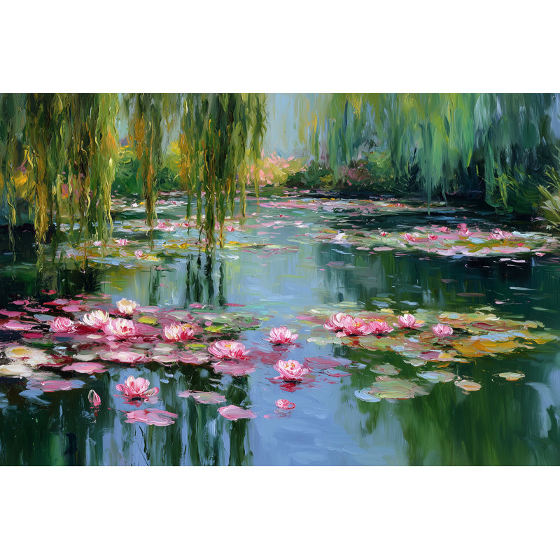 Willow Garden Reflections Wrapped Canvas Wall Art, 24"H x 36"W x 1.5"D