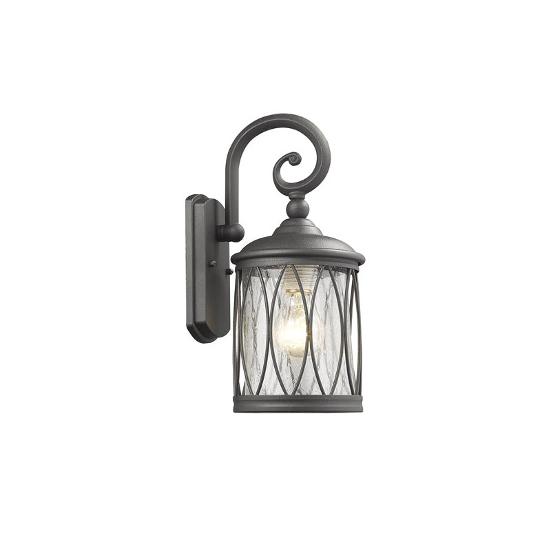DindanTransitional 1 Light Black Outdoor Wall Sconce 13"H