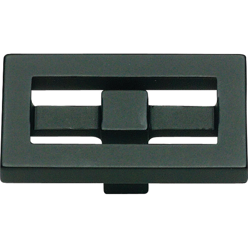 Nobu 1 3/4" Length Rectangle Knob, Black