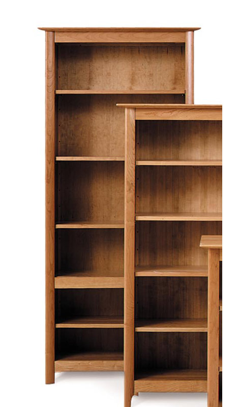 Sarah 34" W Solid Wood Standard Bookcase, 72.88" H x 34" W x 16" D, Natural Cherry, Conventional