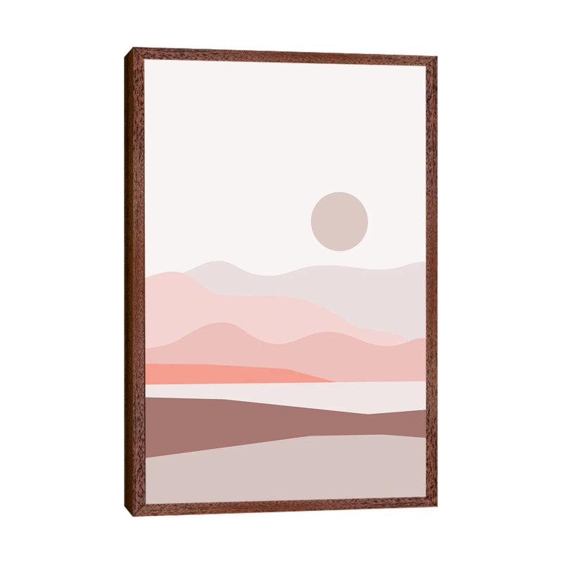 Abstract Landscape IV - Art Prints on Canvas, Brown Framed, 152.5 cm H x 101.5 cm W