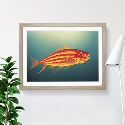 Tranquil Fish Abstract - Framed Print