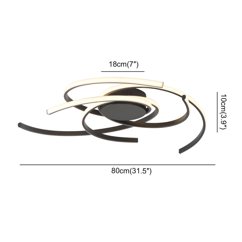 Codie 3-Light LED Semi Flush Mount - Dimmable
