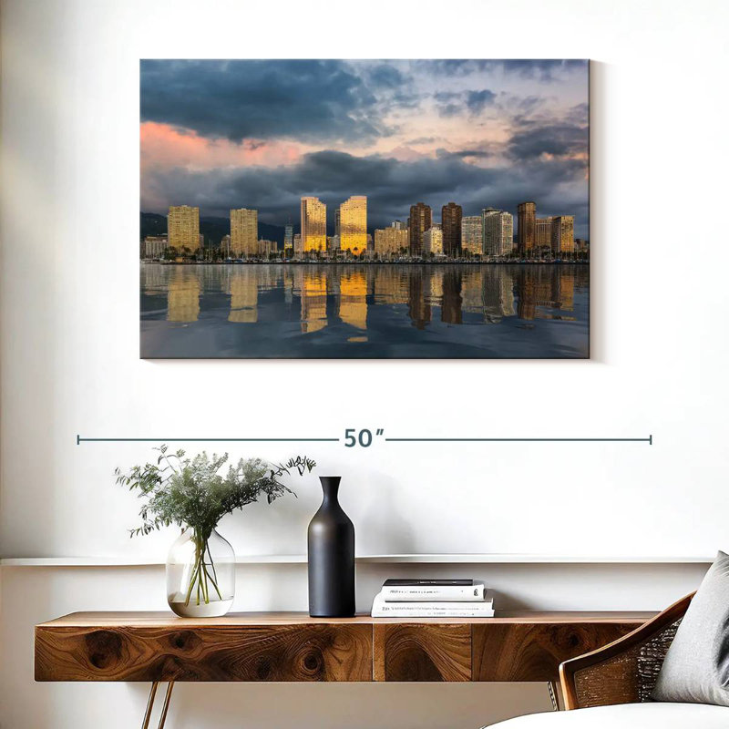 Gillard Waikiki Beach Skyline, 26" H x 39" W