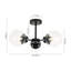 3 - Light Modern Clear Glass Shade Sputnik Semi Flush Mount-123043397