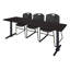 Table de formation Neyland Cain T-Base et 3 chaises empilables Zeng-32520387-32520380