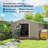 Outsunny 11' x 13' Outdoor Storage Shed, Garden Tool Metal Shed with Foundation Kit, Double Lockable Door, Air Vents and Sloping Roof, for Backyard, Patio, Lawn, Light Gray-98202129-98202130