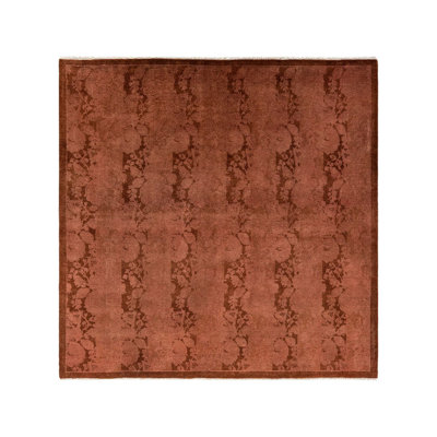 Tapis noué à la main Mazarine, unique en son genre - brun