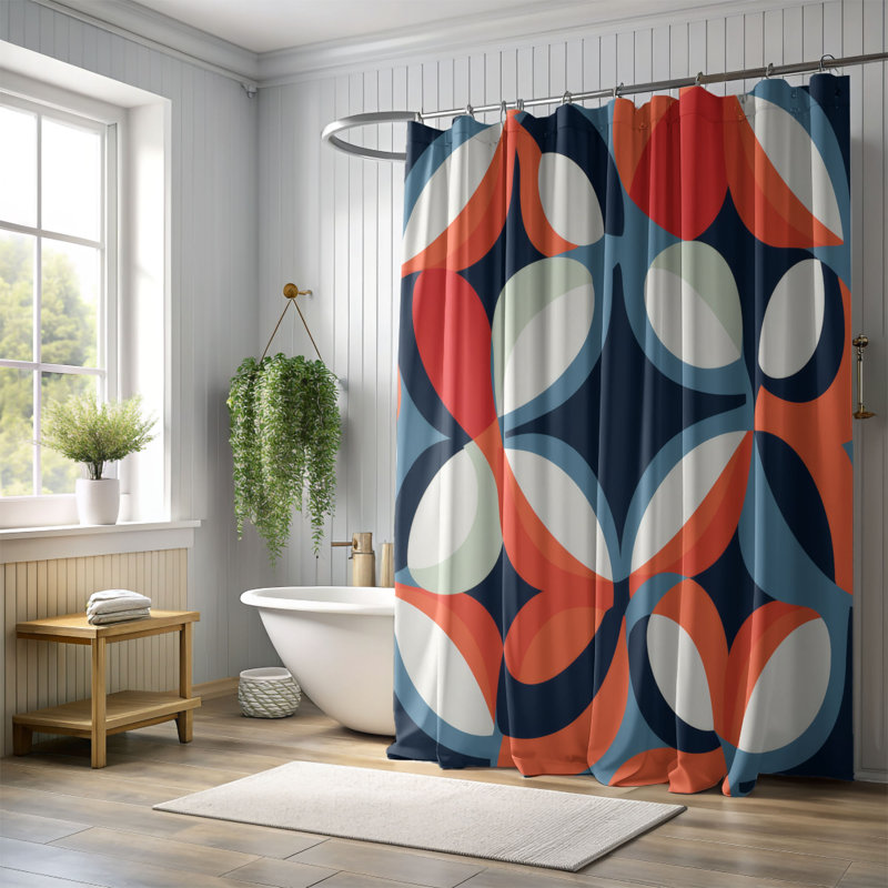 Rideau de douche Breeahna, H 74 po x l 71 po