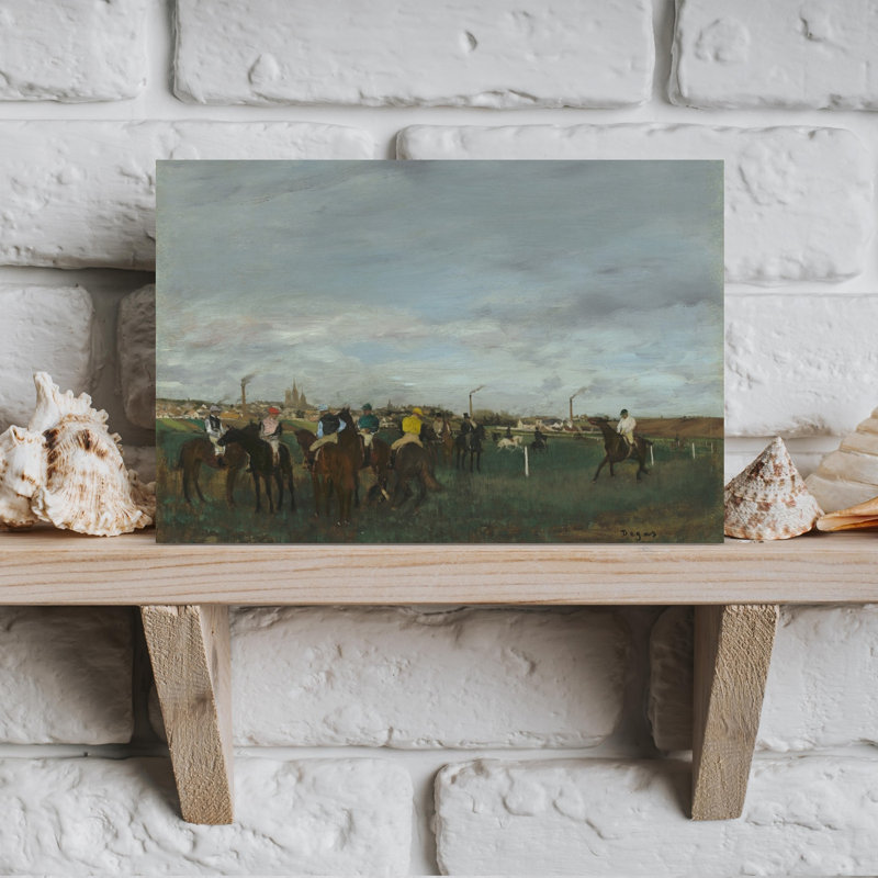 Les Courses, 1871-1872 - Estampe murale contemporaine abstraite impressionniste représentant un cheval, H 12 po x l 18 po