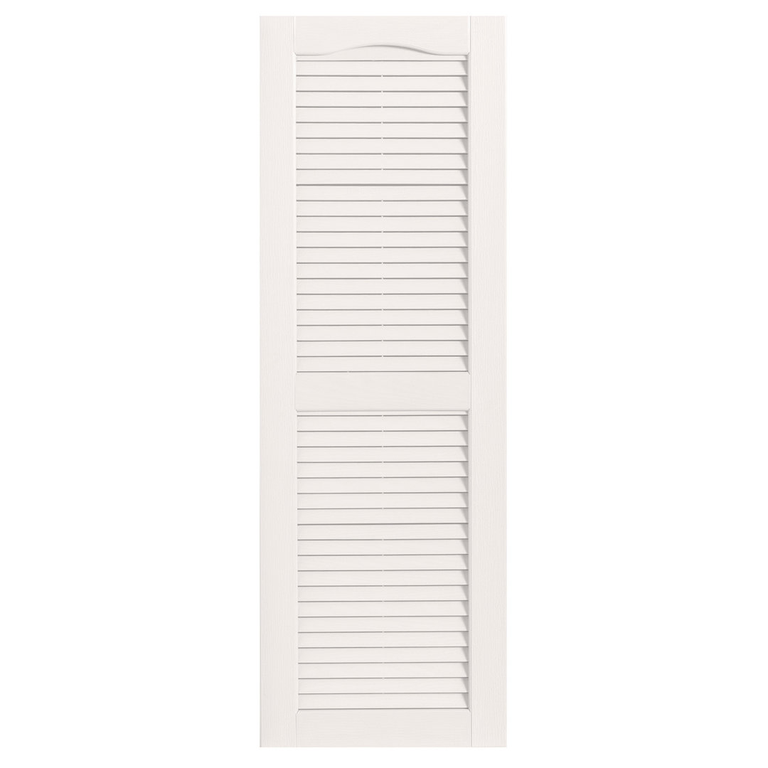 Cathedral Top Custom Open Louver Shutters Pair (Set of 2) Alpha Shutters 
