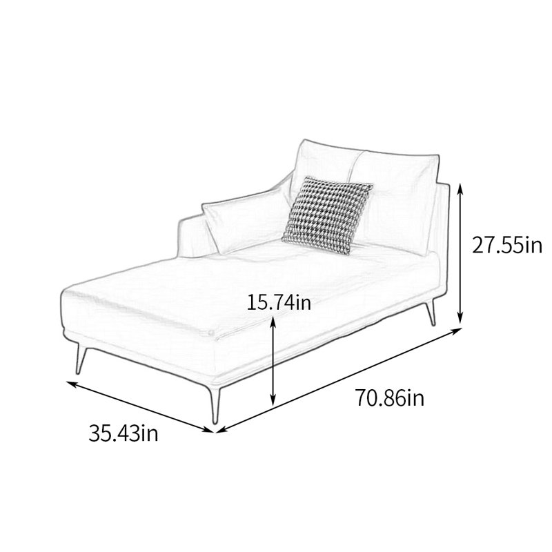 Entrekin, Orienté à droite, Tissu bleu profond