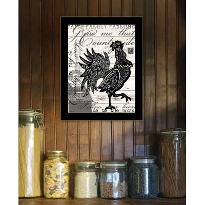 Welcome To The Farm Chicken Framed Wall Art for Living Room, Home Wall Decor by Cindy Jacobs