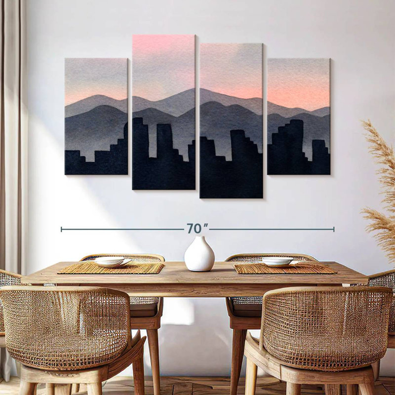 Sireci Abstract Skyline, 22" H x 36" W
