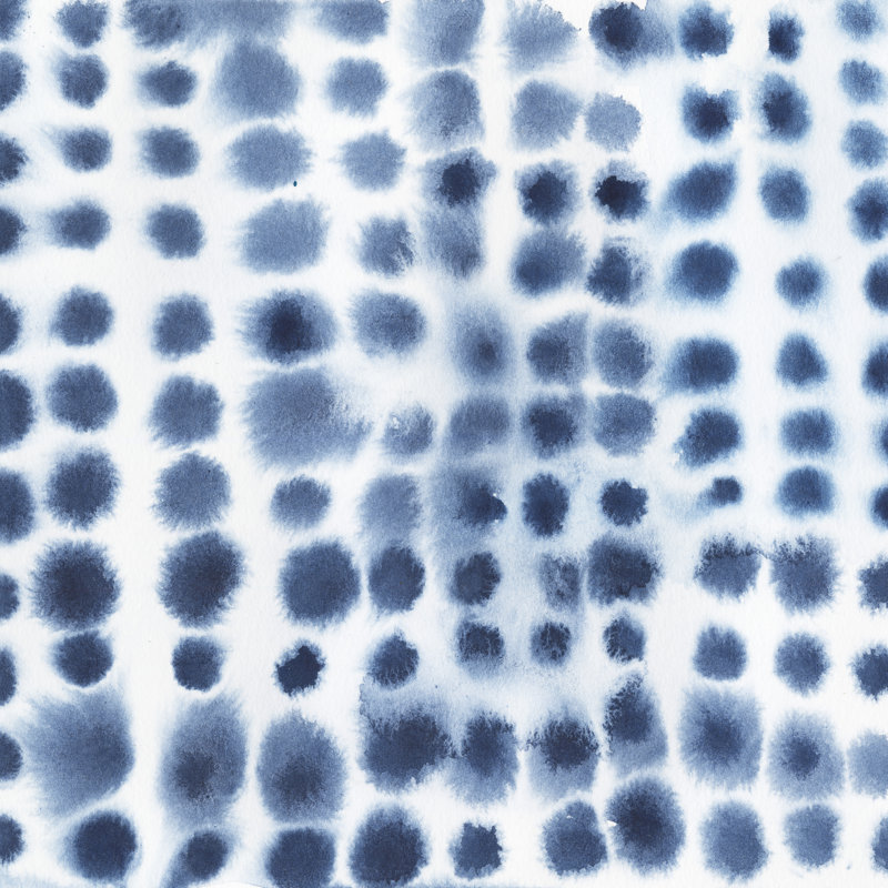 Indigo Bleed VI by Grace Popp - Wrapped Canvas Painting, 51cm H x 51cm W x 3.8cm D