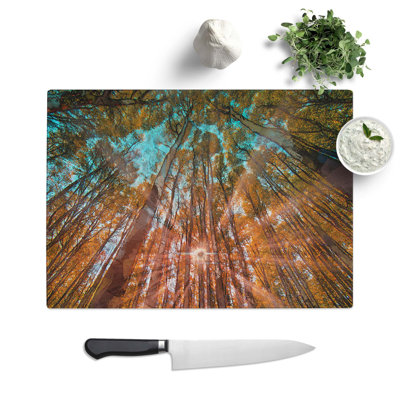 Glass Light Through The Forest Chopping Board