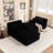 Chaise Lounge Chair Upholstered Bed With Black Corduroy And All - Foam Construction, No Assembly, Compact Design For Movie Room Leisure Bed, High Density Foam, Versatile Size Or Pair In Bedroom-136210026