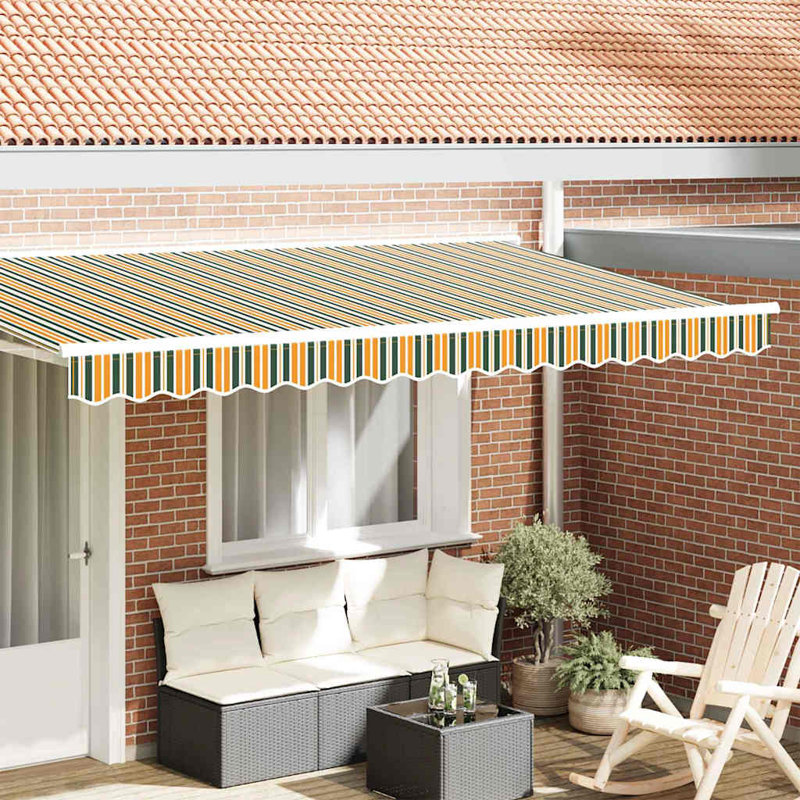VidaXL 380cm W x 20cm D Canvas Cover Retractable Door / Window Awning