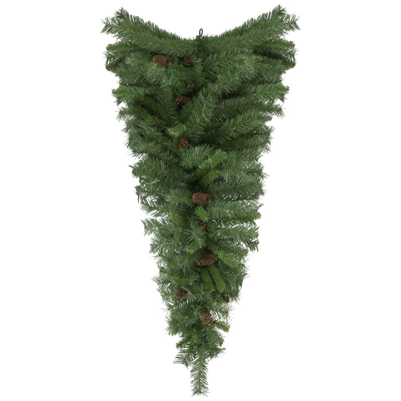 Ornement 42 po en forme de goutte de pin artificiel Black River avec pommes de pin non éclairées