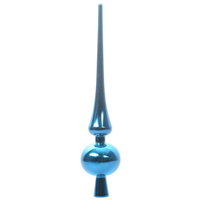  Artificial Pre-lit Christmas Tree PVC, Black/Blue, 5.91' H