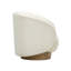 Fauteuil d'appoint pivotant en velours crème Glaser