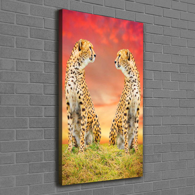Arrion Two Cheetahs - Wrapped Canvas Print