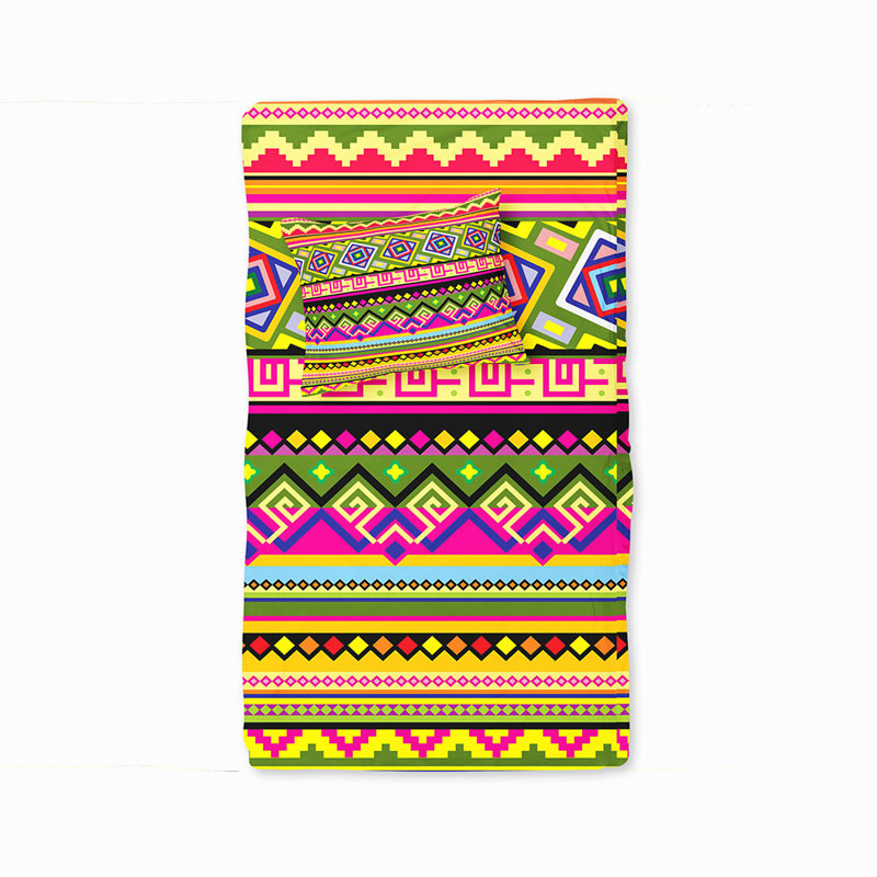  Housse de couette Tribal, Housse de couette grand et 2 taies décoratives