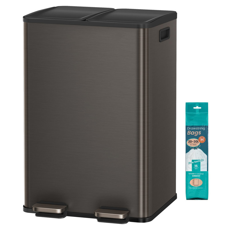 Stainless Steel Step On Waste Bin - 30L, White