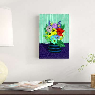 Bright Flower Bouquet - Wrapped Canvas Painting