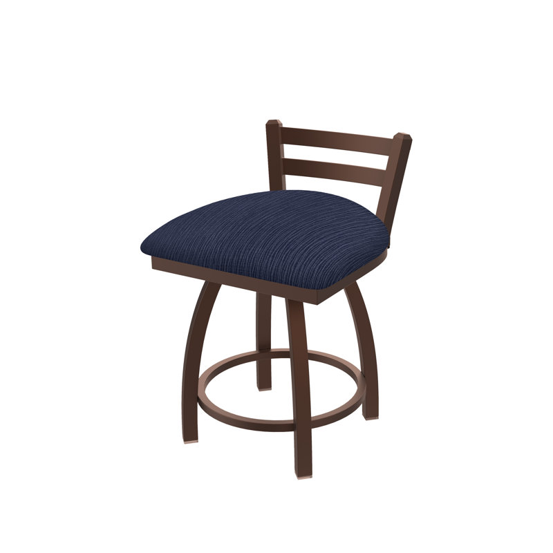 Tabouret de coiffeuse Jackie, Tissu-graphique ancre, Bronze