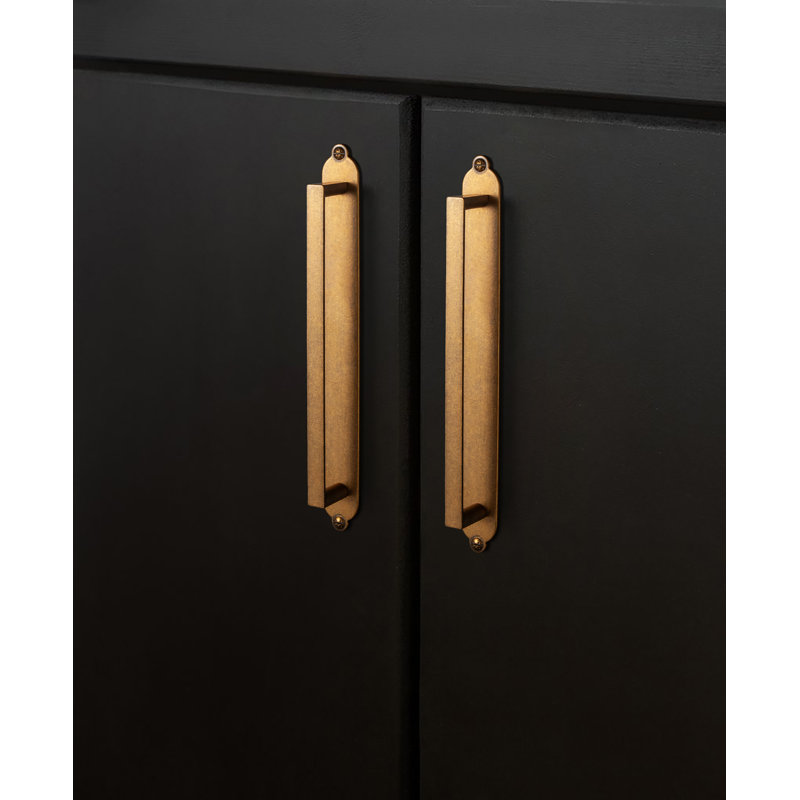 Classical Bar Pull With Backplate(G013) Multipack, 7.6", Antique Brass