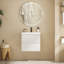 Ensemble de meuble-lavabo mural 23,6 po avec lavabo et deux tiroirs (robinet non inclus), entièrement assemblé-130160096-131221840