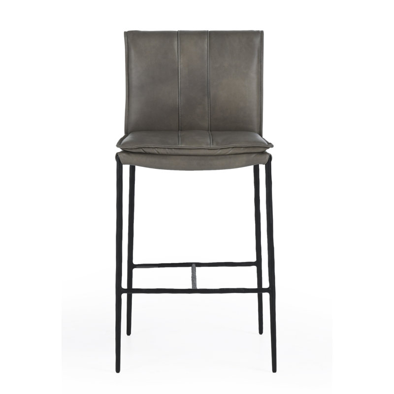 Mayer 26 Counter Stool Antique Brown, Counter Stool (27" Seat Height), Pewter Gray