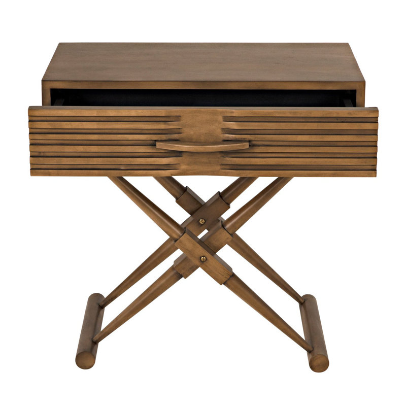Zanta End Table, Saddle Brown