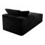 Canapé modulaire en velours côtelé noir avec accoudoirs sans accoudoirs pour salon et chambre à coucher-847027080