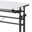 Bureau d'écriture à roulettes avec hauteur réglable et tablette mobile, blanc-2144005971
