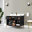 Ensemble de meuble-lavabo simple 48 po Kesia avec comptoir en pierre composite blanc de Carrare sans miroir-1573280110-1573280111