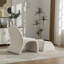 Fauteuil d'appoint avec repose-pieds Modern Chenille-700148717