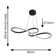 Decklen Matte Black Loop Drop Bar LED Ceiling Pendant Light